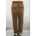 Nuovo velluto a velluto a pile marrone femminile 16w Pantaloni dritti
